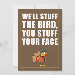 Stuff Your Face Friendsgiving Invite (BROWN) Einladung