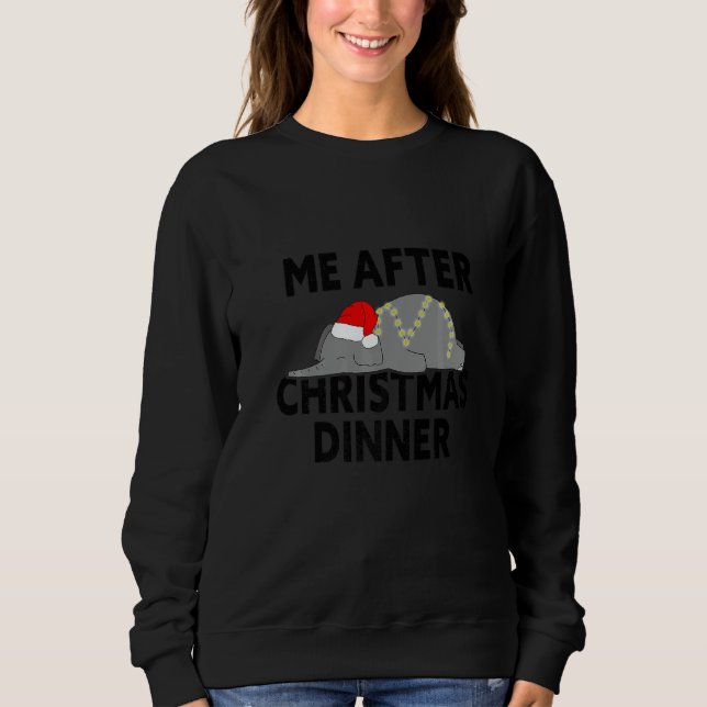 stuffed after christmas dinner   sweatshirt (Vorderseite)