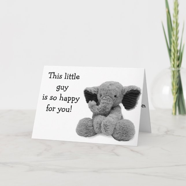 STUFFED ELEPHANT SHARES IN JOY OF ADOPTION KARTE (Vorderseite)