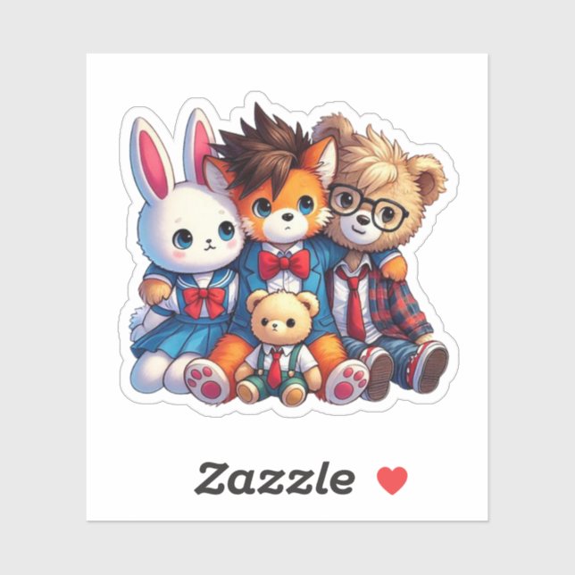 Stuffies Best Friends Aufkleber (Blatt)