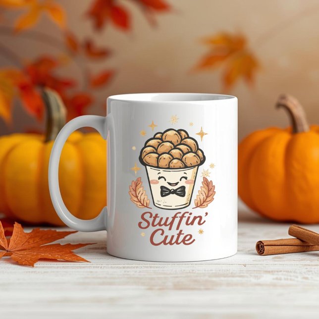 Stuffin’ Niedlich - Funny Erntedank Stuffin Pun Kaffeetasse (Von Creator hochgeladen)