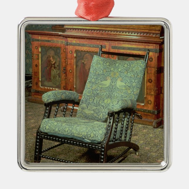 Stuhl durch William Morris Ornament Aus Metall (Vorne)