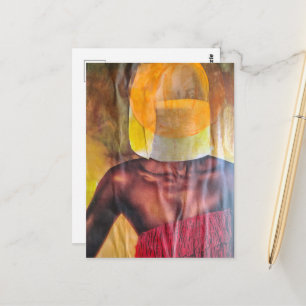 Stuhl für einen Kopf Surreal Fantasie Mode Postkarte