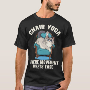 Stuhl-Yoga-Übung Zen-Fitness-Workout-Yoga-Instrukt T-Shirt