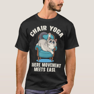 Stuhl-Yoga-Übung Zen-Fitness-Workout-Yoga-Instrukt T-Shirt