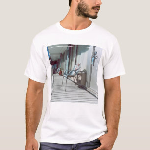 Stühle außerhalb der Strand-Hotelzimmer T-Shirt