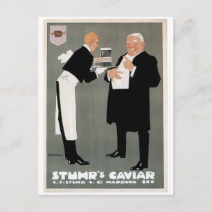 Stuhr's Kaviar Fisch Vintage-Lebensmittelwerbung Postkarte