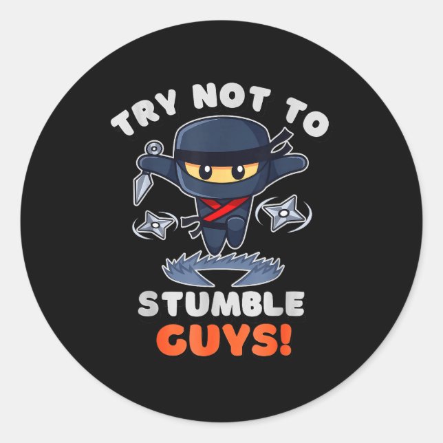 Stumble Guys Ninjas Games Stumble Guys Tee Kids  Runder Aufkleber (Vorderseite)