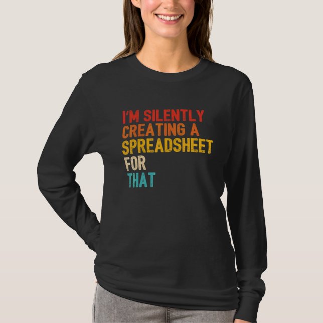 Stumm erstellen eines Tabellenkalkulators T-Shirt (Vorderseite)