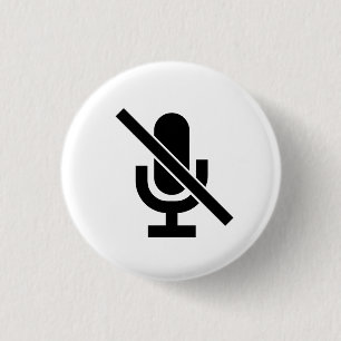 "Stumm-" Piktogramm-Knopf Button