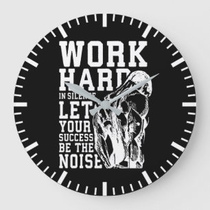 Stumme Arbeit - Fitness, Workout, Bodybuilding Große Wanduhr