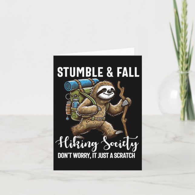 Stummel und Fall Wandergesellschaft Funny Wiker Sl Karte (Vorderseite)