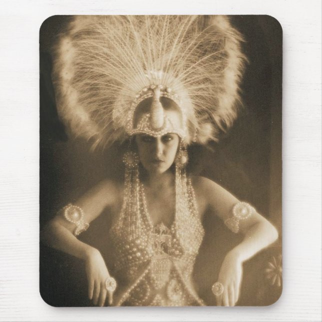 Stummfilm-Stern-Gloria Swanson-Mausunterlage Mousepad (Vorne)