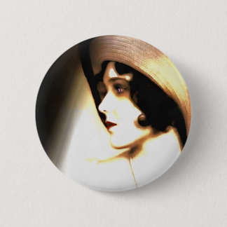 Stummfilmstar Vintage-Porträt aus den 1920er Jahre Button