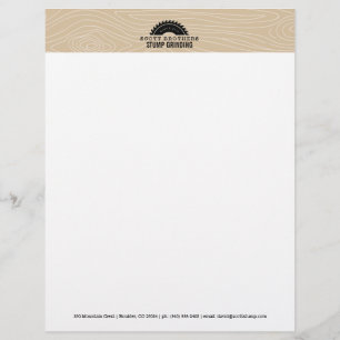 Stump Grinding oder Tree Care Business Letterhead Briefbogen