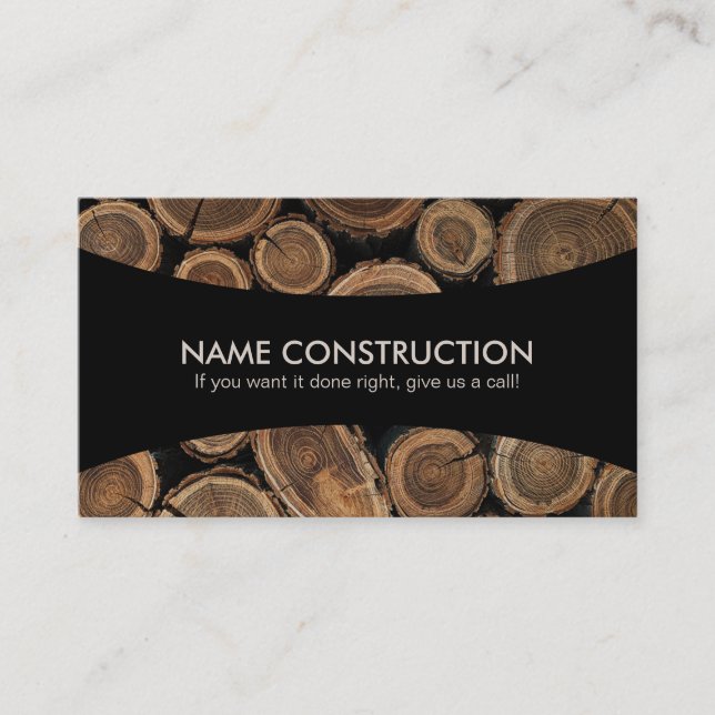 Stump Removal Slogans Business Cards Visitenkarte (Vorderseite)