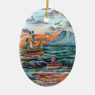 Stümper-Bell-Malerei die Bucht Peter Pan-Hakens Keramik Ornament