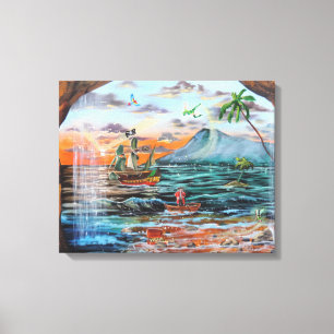 Stümper-Bell-Malerei die Bucht Peter Pan-Hakens Leinwanddruck