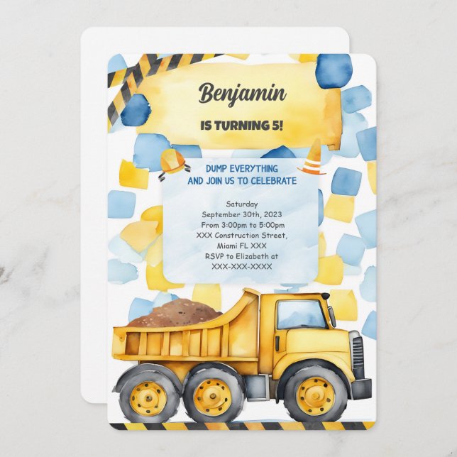 Stumpf jedes Ding, das Geburtstag ist Einladung (Vorne/Hinten)