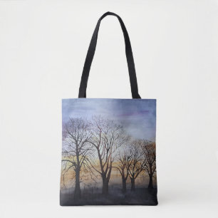 Stumpfe Bäume auf einer Tasche