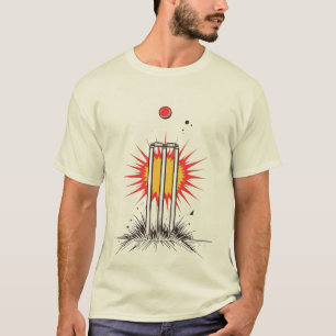 Stümpfe zerschmettern T20-Cricket-Grafik-T-Shirt T-Shirt