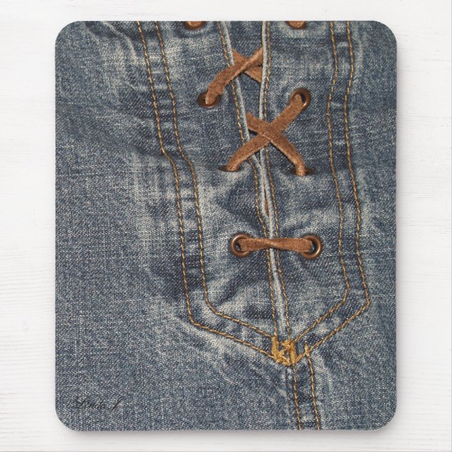 Stumpfes Denim Mousepad (Vorne)