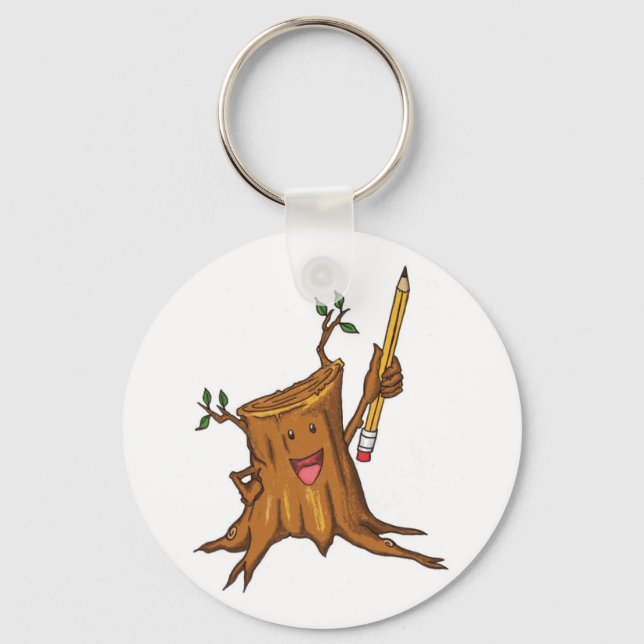 Stumpy Schlüsselanhänger weiß (Vorderseite)