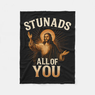 Stunads Sie alle lustige Jesus Silhouette Sarcasti Fleecedecke