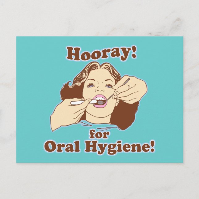 Stunde für orale Hygiene Postkarte (Vorderseite)