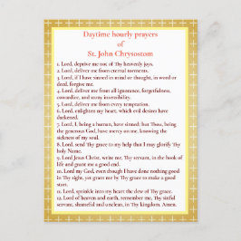 Stundengebete für St. John Chrysostom-Gebetskarte Postkarte