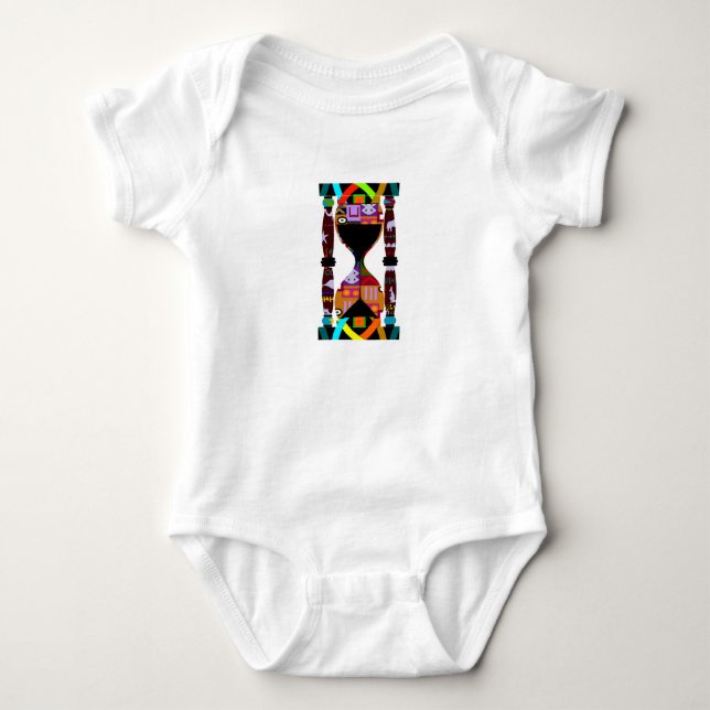 Stundenglas Baby Strampler (Vorderseite)