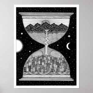 Stundenglas Poster