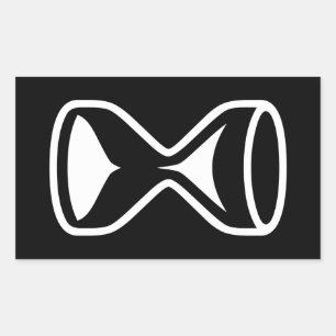 Stundenglas Rechteckiger Aufkleber