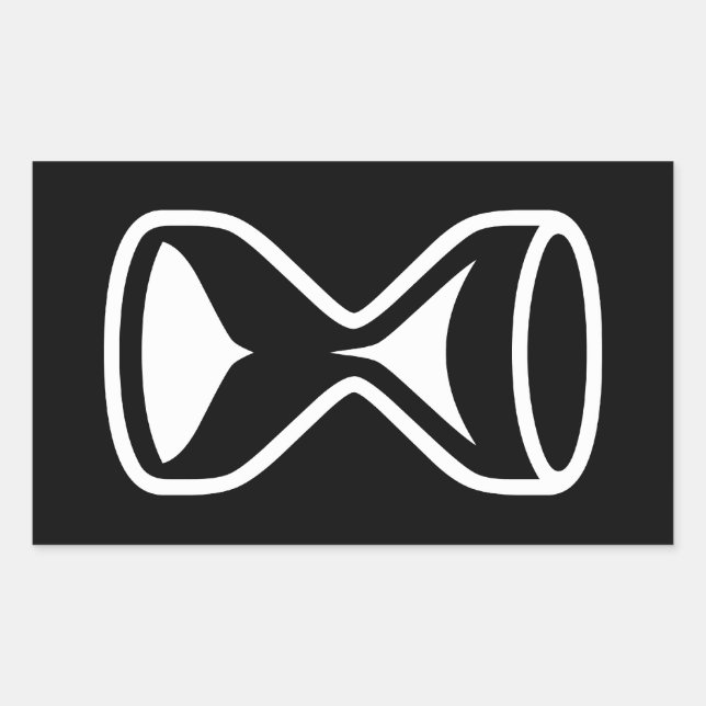 Stundenglas Rechteckiger Aufkleber (Vorderseite)