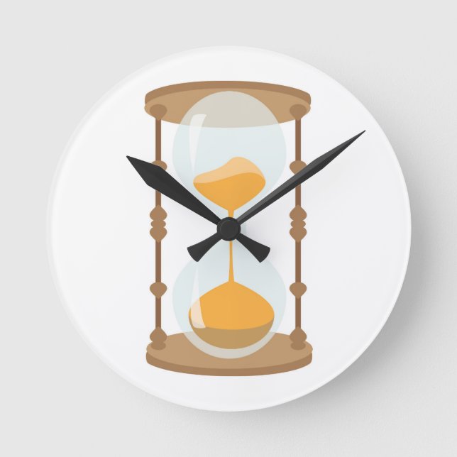 Stundenglas Runde Wanduhr (Vorderseite)