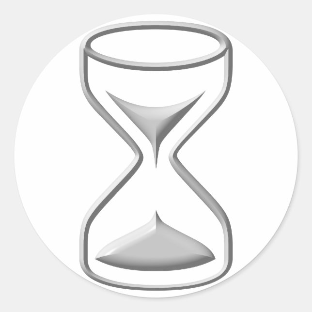 Stundenglas / Timer Runder Aufkleber (Vorderseite)