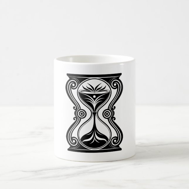 Stundenglas Zeit Design – Vintage Sanduhr Kaffeetasse (Mittel)