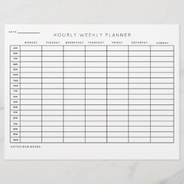 Stundenplaner gedruckte Blätter