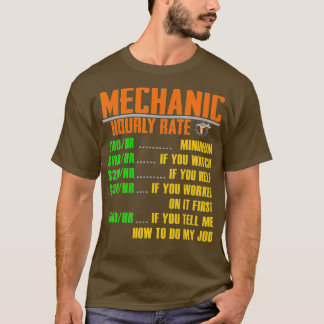 Stundenpreis Funny Mechanism s Geschenkstundentari T-Shirt
