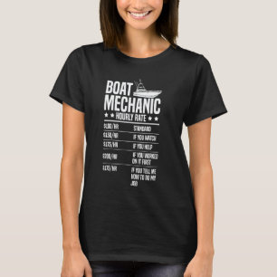 Stundensatz Bootmechaniker Motorboot T-Shirt