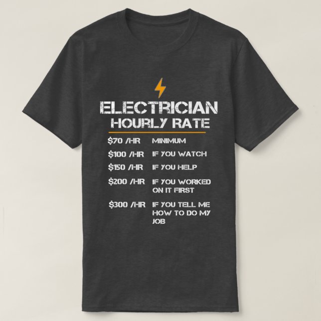 Stundensatz des Elektrischen (2) T-Shirt (Design vorne)