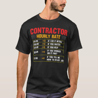 Stundensatz-Diagramm für Auftragnehmer Lustiger Ve T-Shirt
