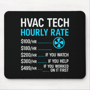 Stundensatz für HLK-Techniker Lustige Arbeit für M Mousepad