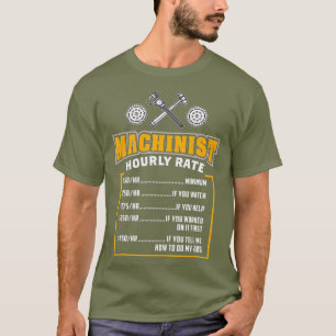 Stundensatz für Maschinisten T-Shirt