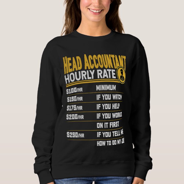 Stundensatz leitender Buchhalter Senior Chief Acco Sweatshirt (Vorderseite)