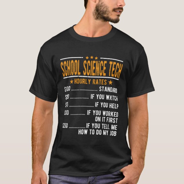 Stundensätze für Schulwissenschaften Tech T-Shirt (Vorderseite)