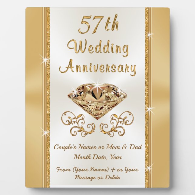 Stunning 57th Wedding Anniversary Gift Ideas Fotoplatte (Vorderseite)