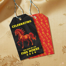Stunning Chinese Year of the Fire Horse 2026 Geschenkanhänger