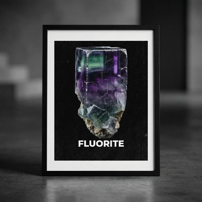 Stunning Fluorite Crystal Specimen Poster (Von Creator hochgeladen)