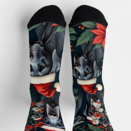 Stunning Great Dane Christmas  Socken